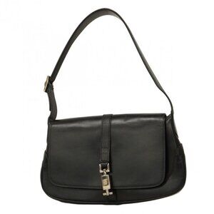 Gucci Handbag Jackie 001 Leather Black Silver